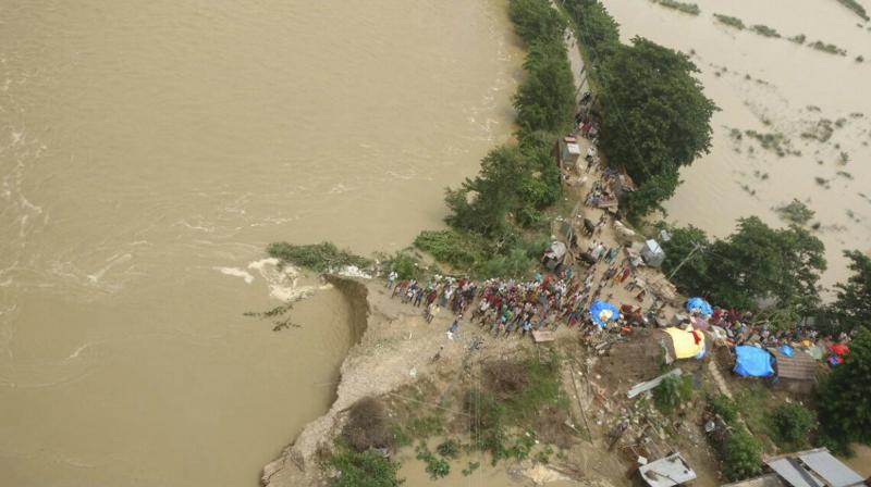 Reports reaching Lucknow said Army choppers, NDRF and PAC (flood) jawans continued relief and rescue operations in the badly hit areas. (Photo: PTI)