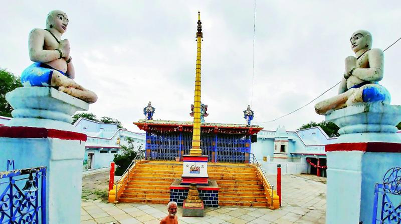 Standing tall: Sri Godha Sametha Mannaru Ranganayaka Swamy temple at Edulabad.	(PHOTO; P.SURENDRA)