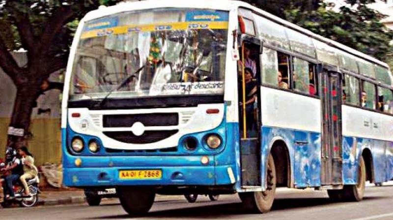 At many places the buses were stopping away from the designated bus stops and people had to run to board them. The mindset of commuters and drivers need to be altered to correct this, BMTC officials said.  (Representational image)