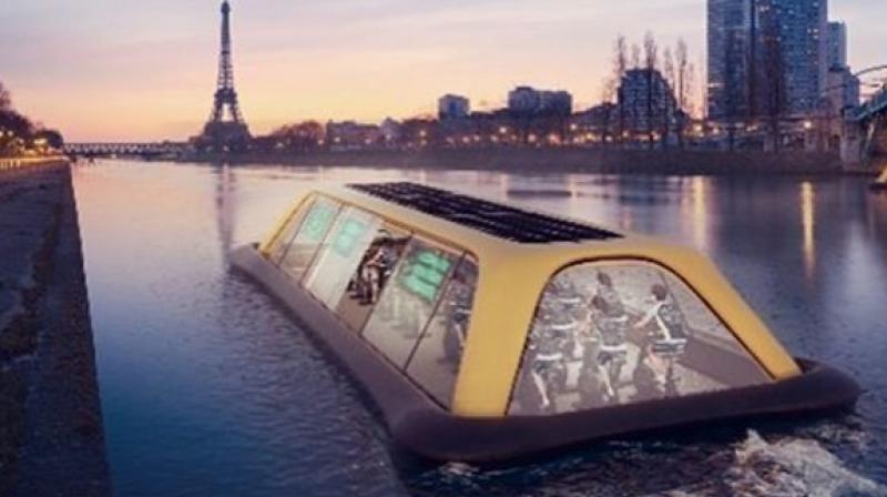 Italian firm Carlo Ratti Associati has designed a boat that harnesses human energy to sail down the Seine River in Paris. (Photo: Instagram)