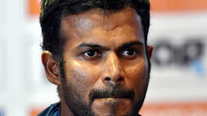 Upul Tharanga has been suspended from his sides upcoming matches against India in Pallekele and Colombo on August 27 and August 31 respectively, while each of his players have received a fine of 40 per cent.(Photo: AP)