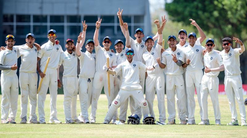 Beginning the final day on a precarious 47 for three, the Sri Lankans kept losing wickets frequently to be bowled out for 150 in their second innings, with Desai adding to his two wickets in the home teams first innings. (Photo: Twitter / BCCI)