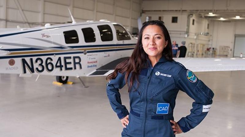 Shaesta Waiz, Afghanistans first female certified civilian pilot and a recent graduate of Embry-Riddle Aeronautical University (Photo:AFP)