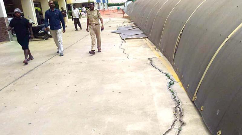 The residents of Sree Utopia Apartment at Kariyammana Agrahara near Kadubeesanahalli have approached civic agencies after cracks developed on the premises and basement of the apartment on Saturday.
