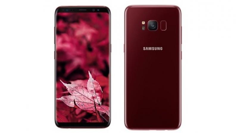 Samsung Galaxy S8 Burgundy Red special edition.