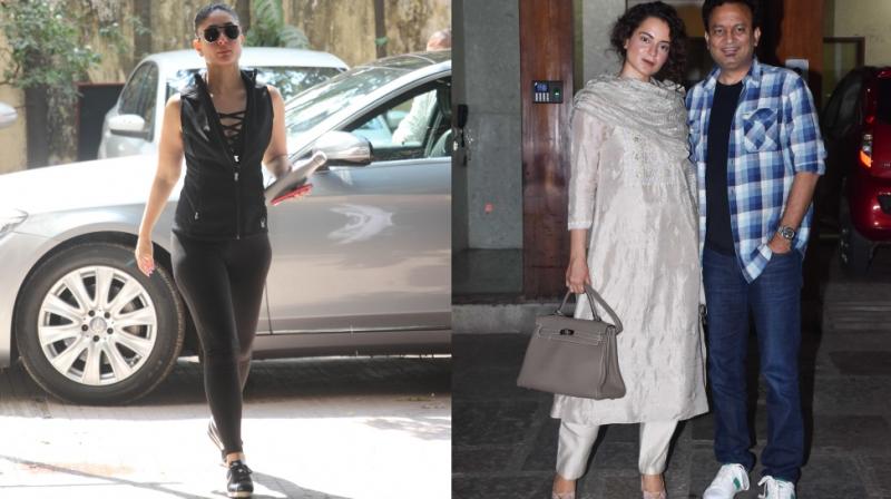 Kareena slays in black while Kangana gets snapped with Kamal Jain again