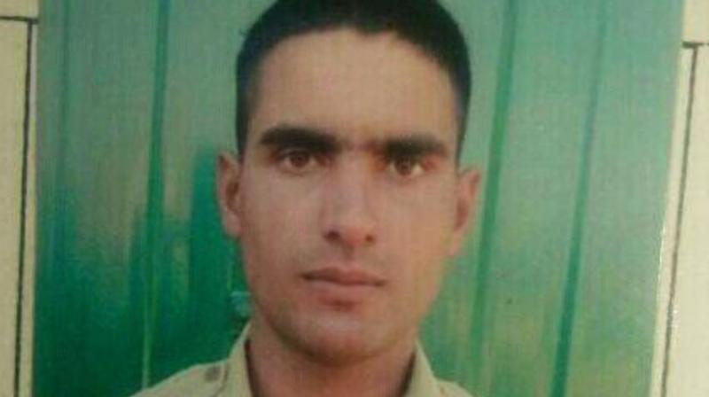 The constable, Rameez Parrey served the BSF for six years. (Photo: ANI | Twitter)