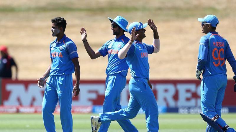India beat Bangladesh by 131 runs to seal a place in the semifinals of the ICC U-19 World Cup 2018 (Photo: Twitter / ICC)