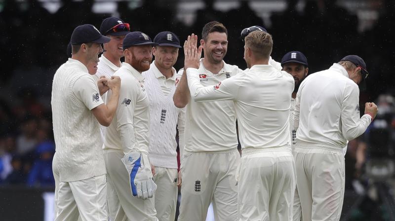 James Anderson put India in trouble early on with wickets of KL Rahul and Murali Vijay. (Photo: AP)