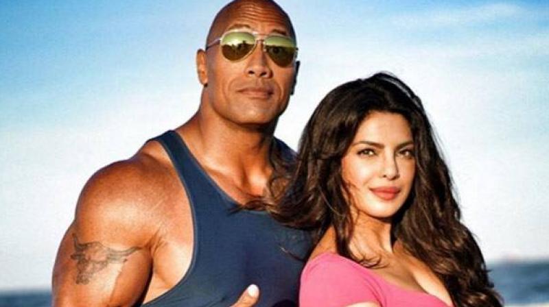 One of the pictures shared by during the making of Baywatch.