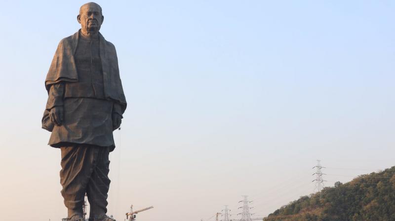 The 182-metre structure of Sardar Vallabhbhai Patel is touted as the worlds tallest. (Photo: @narendramodi/Twitter)