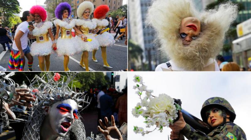 Brazils Gay Pride Parade draws huge crowds