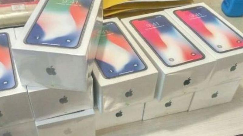 The 11 mobile phones are valued at Rs 10,57,388 in the market. (Photo: ANI | Twitter)