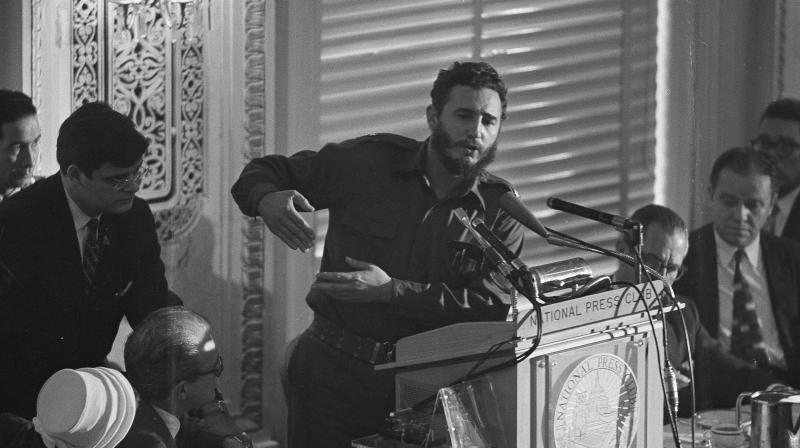 In this April 20, 1959 file photo, Cubas leader Fidel Castro addresses a National Press Club luncheon in Washington, DC. (Photo: AP)
