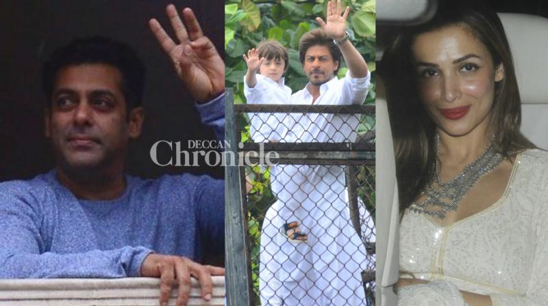 Shah Rukh and Salman celebrate Eid with their family, fans and media