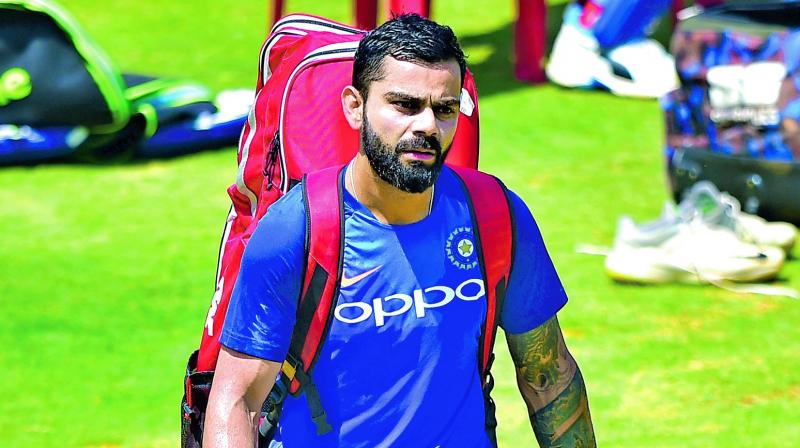 Virat Kohli leaves after a training session in Bengaluru on Tuesday.  (Photo: Shashidhar B)