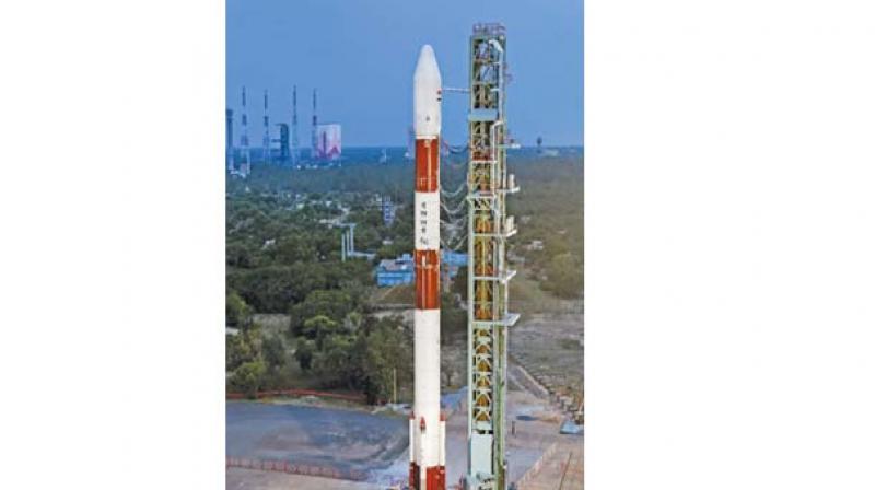 PSLV-C42 on the First Launch Pad. (Source: ISRO official website)