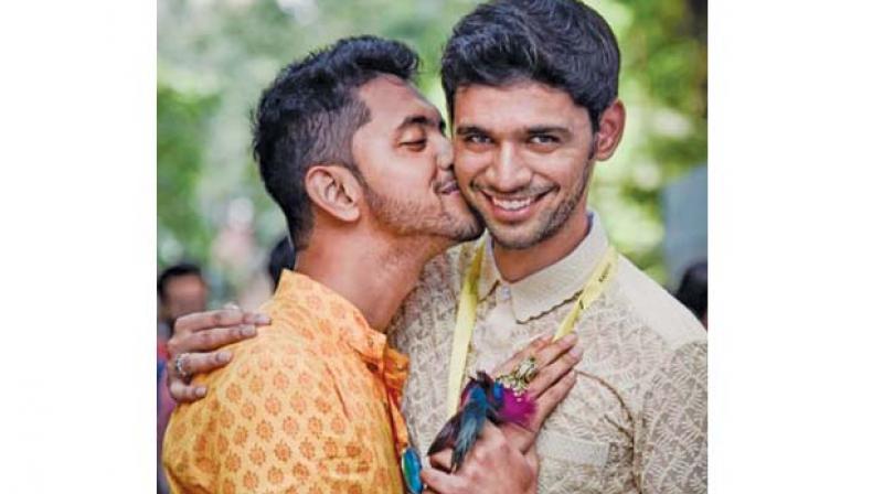 Sanyal (Left) with his partner Ankit Andulkar says revealing that while growing up was not easy, things are sure to look better now.  	(SourceFacebook: Debendra Nath Sanyal)