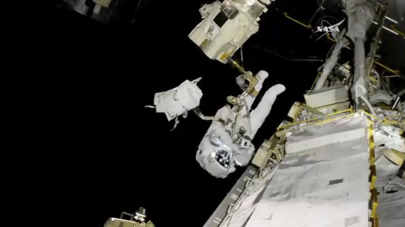 NASA said Joe Acaba was always securely attached to the orbiting outpost and never in any danger during the nearly seven-hour spacewalk.