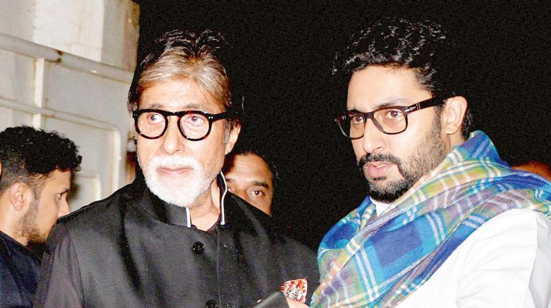 Amitabh Bachchan with Abhishek Bachchan