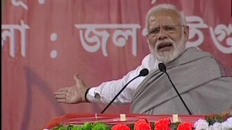 Prime Minister said it was for the first time that a chief minister had staged a dharna to protect the fraudsters who looted lakhs of poor people.  (Photo: ANI | Twitter)