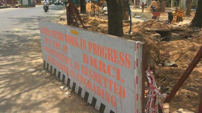 Construction work at the Central Silk Board Junction. 	(Photo:DC)