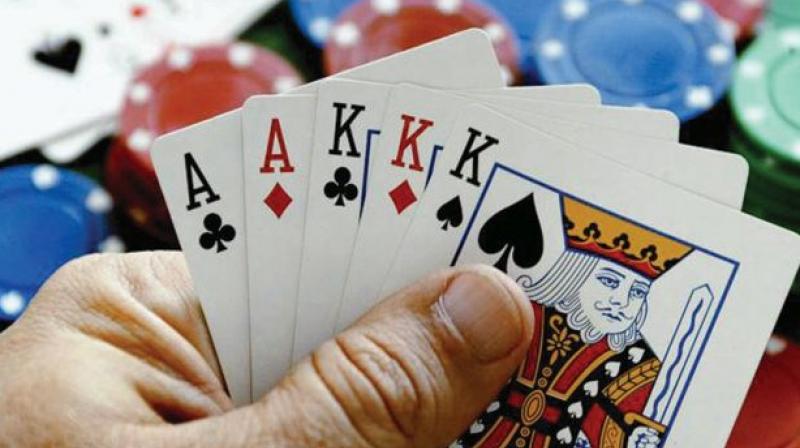 A gambling racket was busted in Nellore city on Saturday.