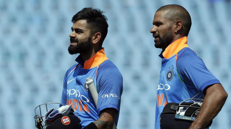 Neither of the team looked happy with the decision with India skipper Virat Kohli, who was batting along side Shikhar Dhawan at that time, even taking up the matter with the on-field umpires but to no avail. (Photo: AP)