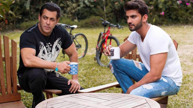 Salman Khan with Zaheer Iqbal. (Photo: Twitter)