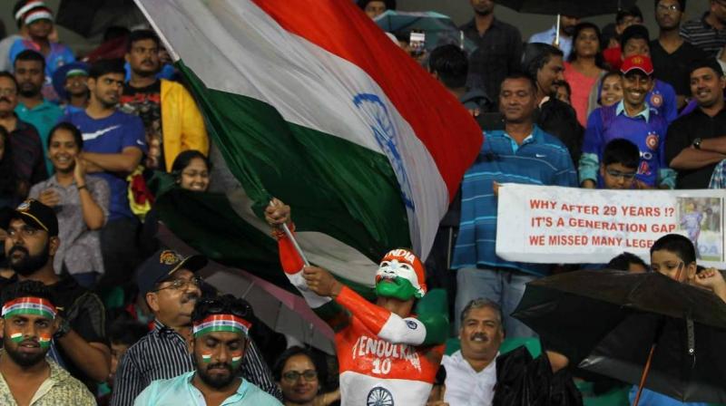 Fans during the 3rd T20I match between India and New Zealand held at the Greenfield Stadium, Thiruvananthapuram (Photo: BCCI)