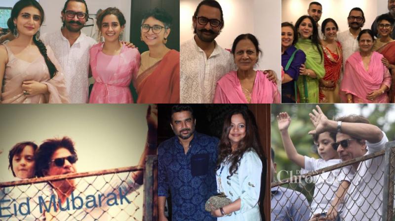 Eid: SRK-AbRam greet fans; Aamir has reunion with Dangal girls, others celebrate