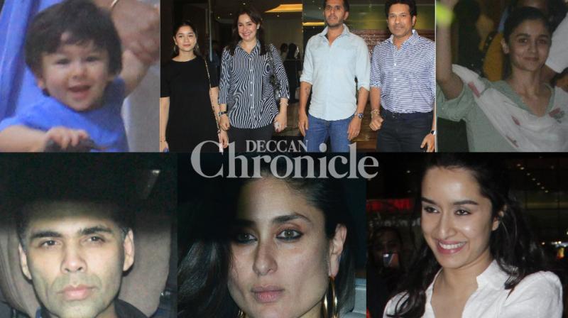 Sachin and family watch Gold, Kareena, KJo party with Ranbir, others clicked too