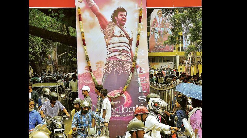 Released across 500 screens and with its tickets selling for between Rs 500 and Rs 1,600, the Baahubali mania appeared to have  overtaken even the Rajnikanth movie fervour in the city and the rest of the state.