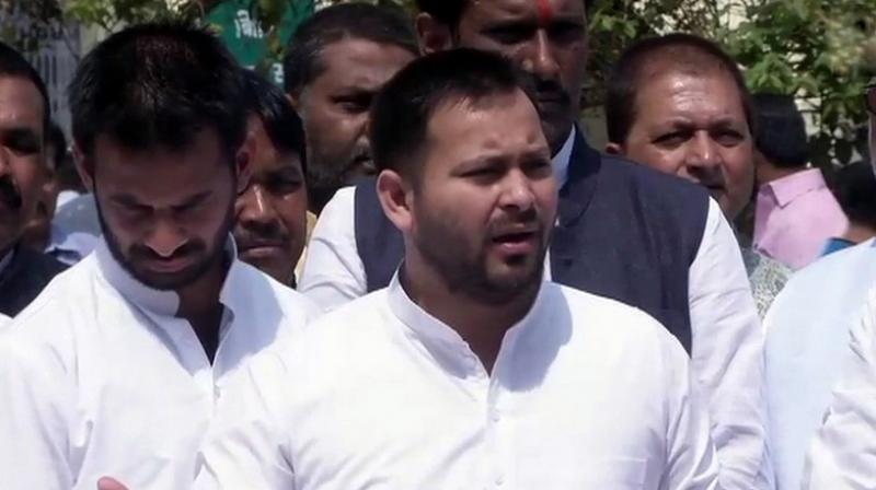 RJD leader and former deputy chief minister of Bihar Tejashwi Yadav also questioned the delay in the arrest of the accused BJP worker Manoj Baitha. (Photo: Twitter | ANI)