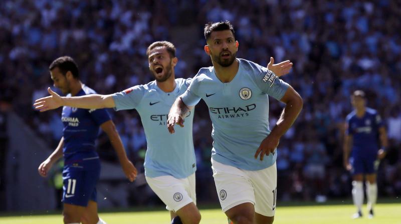Pep Guardiolas team took an early lead through Aguero, who rewarded Citys dominance with a second goal after the break. (Photo: AP)