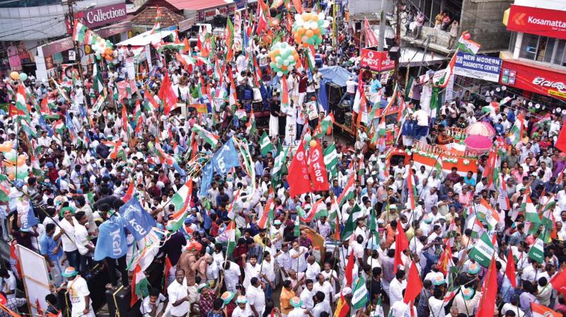 With the campaign for Chengannur bypoll ending on Saturday, the constituency witnessed high-voltage campaign by the three fronts. (Photo: Arrangement)