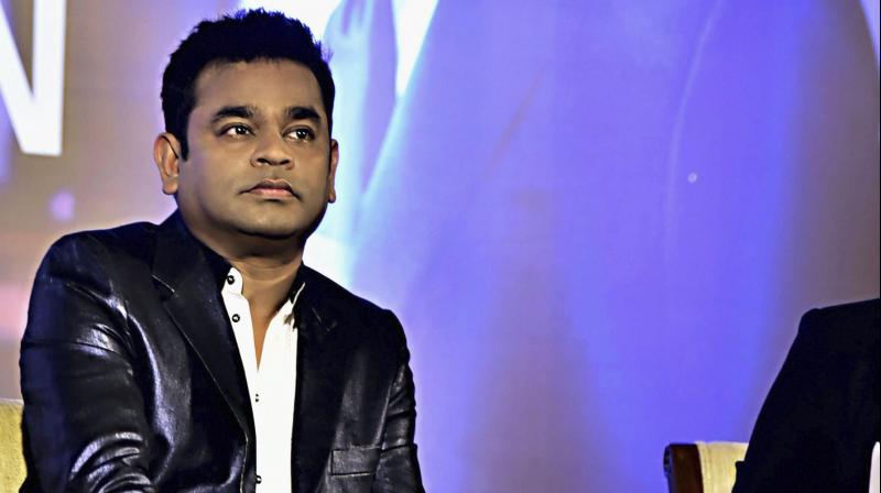 Music composer A R Rahman at launch of his biography Notes of Dream in Mumbai on Sunday. (Photo: PTI)