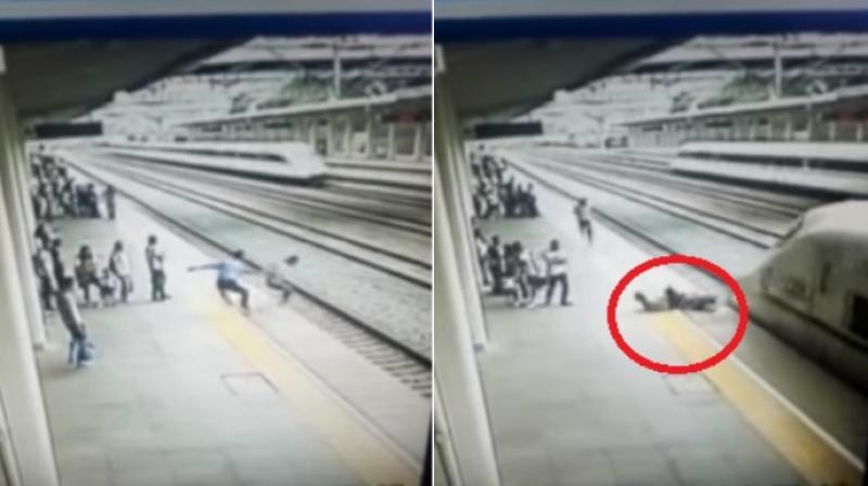 The CCTV footage from the Putian station in Southeast China was posted on Youtube and now has over 57,000 views. (Photo: Youtube)