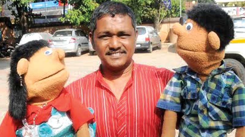 Sunil Pattimattam with his puppets (Photo: DC)