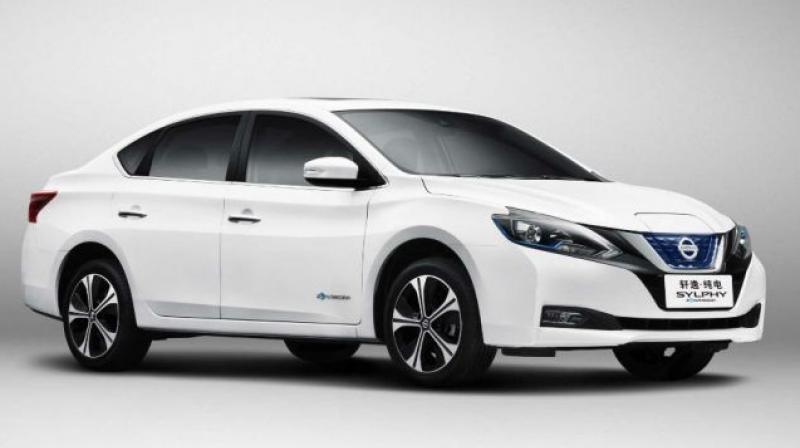 The new electric car borrows its name from the Nissan Sylphy sedan but shares its powertrain with the Leaf EV.