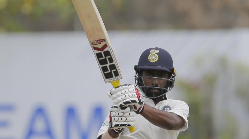 Abhinav Mukund looks set to score his second fifty in Tests. (Photo: AP)