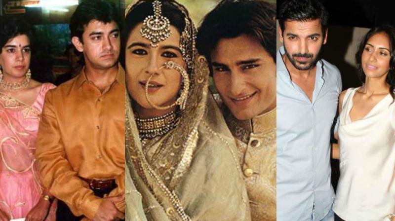 Aamir Khan and Reena Dutta, Amrita Singh and Saif Ali Khan, John Abraham and Priya Runchal.