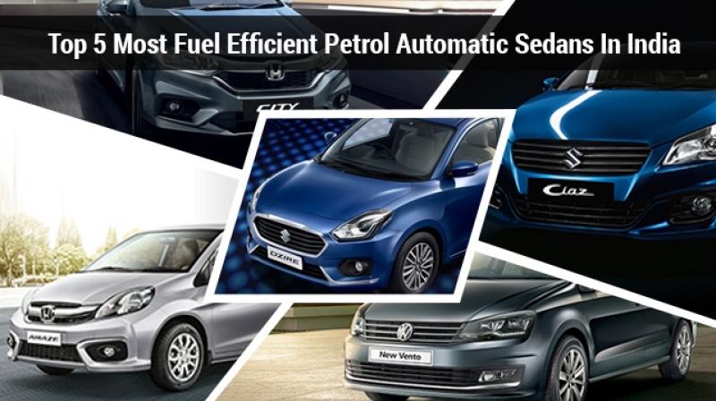 Top 5 most fuel efficient petrol automatic sedans in India