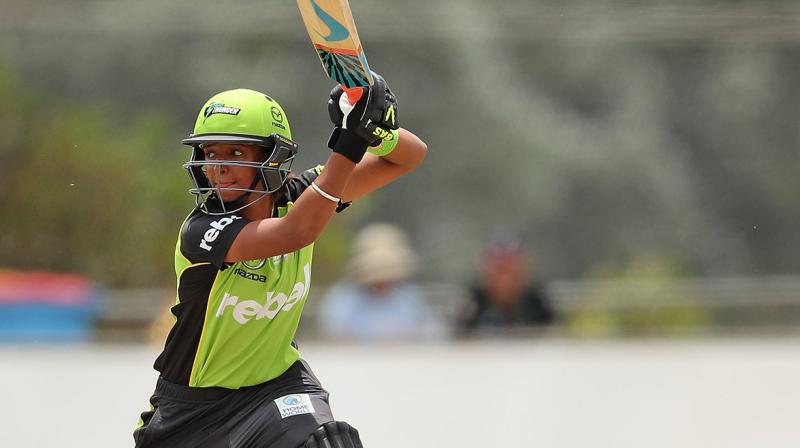 Harmanpreet Kaurs maiden season in the Womens Big Bash League is turning from good to great. (Photo: Sydney Thunders)