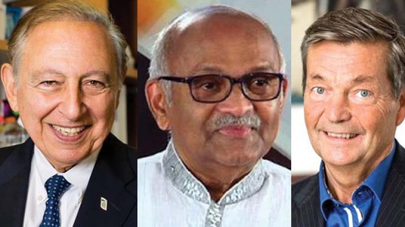 William Hall, Robert Gallo, M. V.Pillai and Christian Brechot