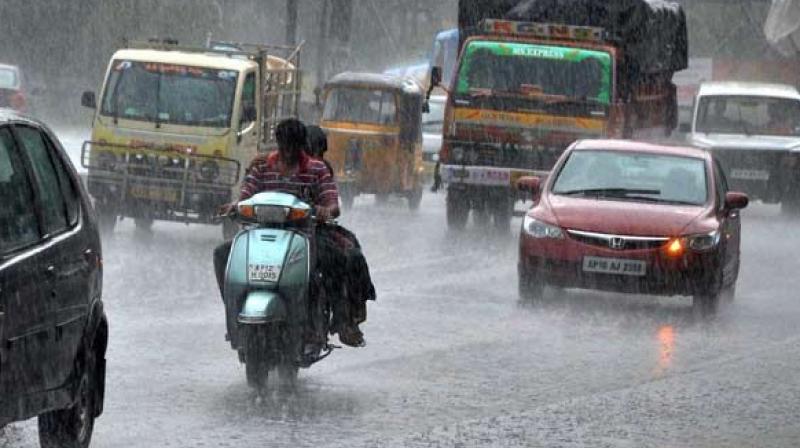 A few places of coastal Andhra Pradesh will also witness good showers. Cloudy weather conditions and drizzle prevailed over north coastal AP on Wednesday. (Representational image)
