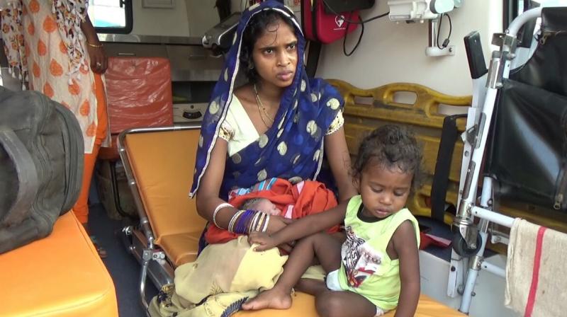 Rekha Sonkar with infant