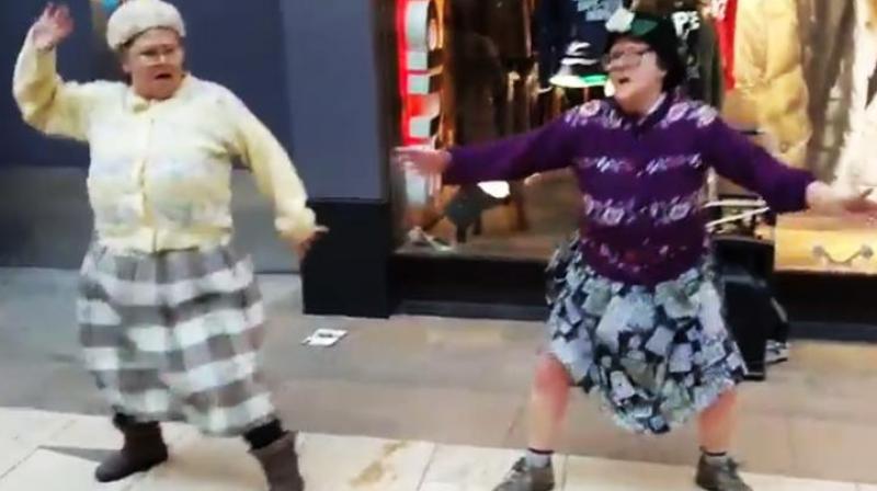 Three British grannies performed the Bhangra in front of the public for a theatre company in England. (Credit: Twitter)