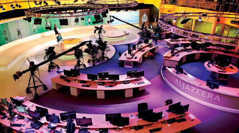 File photo of Al-Jazeera news studio in Doha, Qatar (Photo: AP)