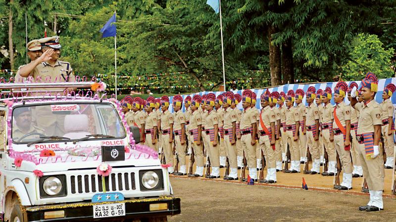 DG&IGP R.K. Dutta at the 22nd Passing Out Parade of Police Training School, Belagavi.(Photo:  KPN)